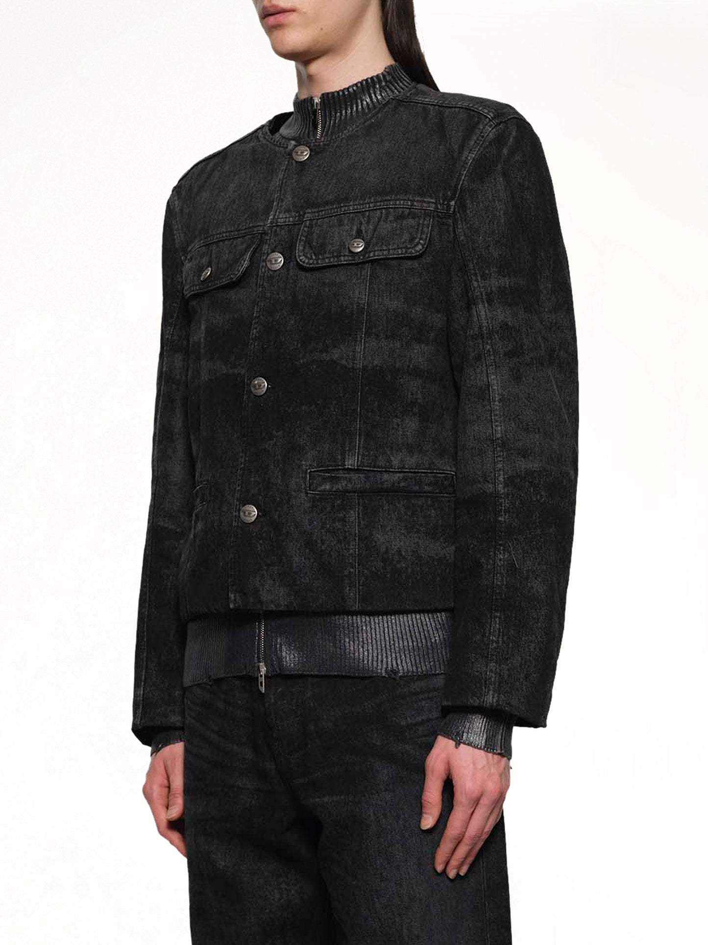 D-ABERDEEN-FSH2 Runway Jacket in Black
