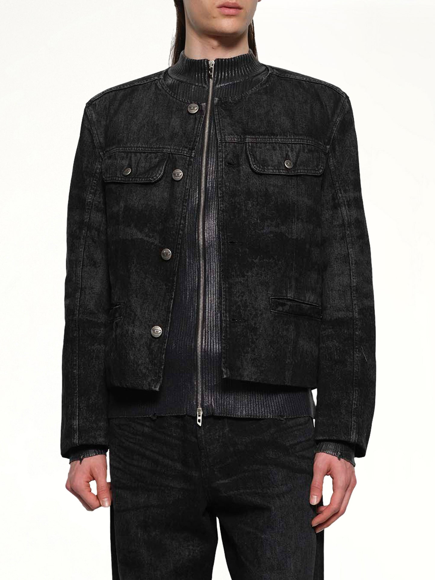 D-ABERDEEN-FSH2 Runway Jacket in Black