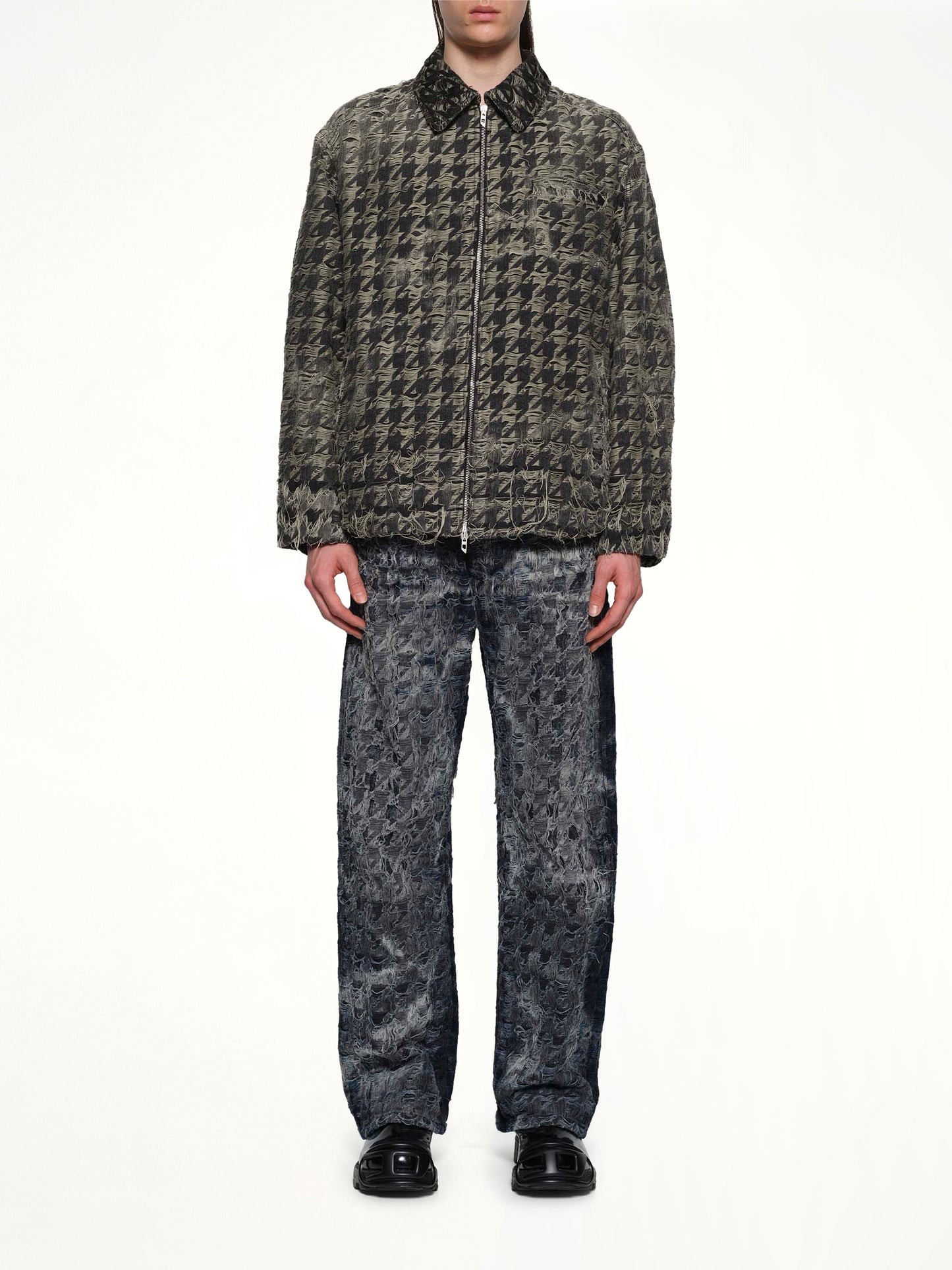 D-ELMO-FSH Runway Denim Jacket in Black