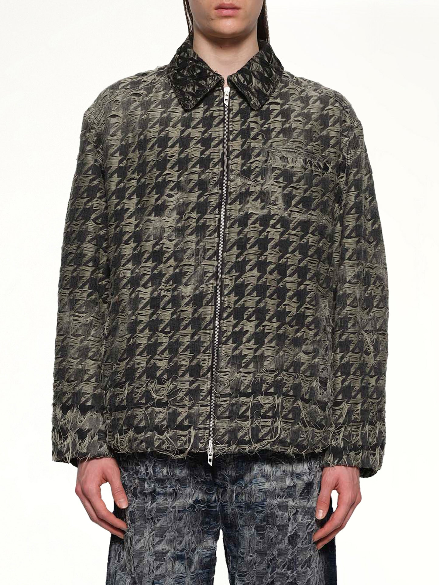 D-ELMO-FSH Runway Denim Jacket in Black