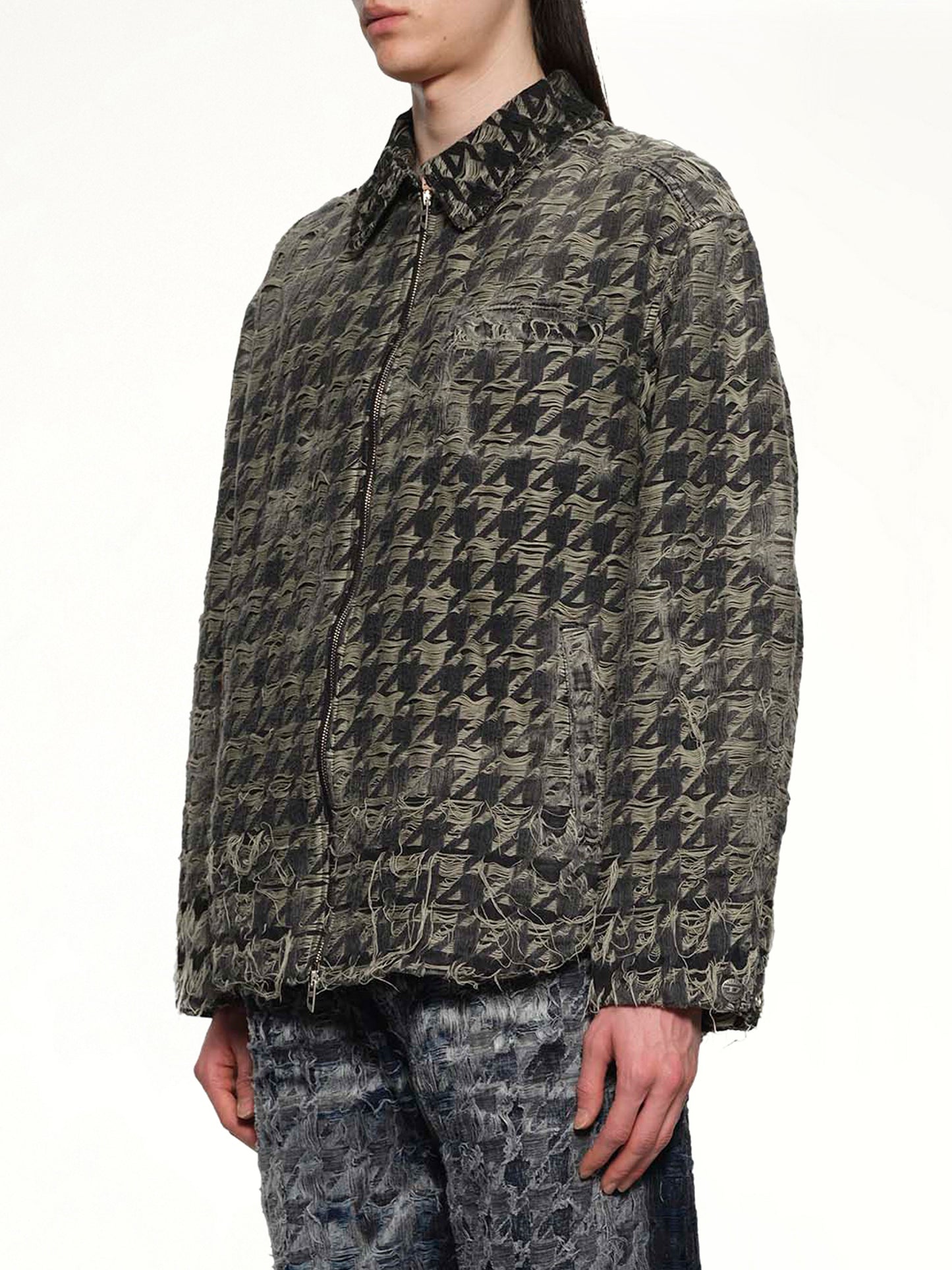 D-ELMO-FSH Runway Denim Jacket in Black