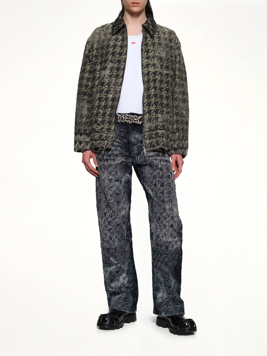 D-ELMO-FSH Runway Denim Jacket in Black