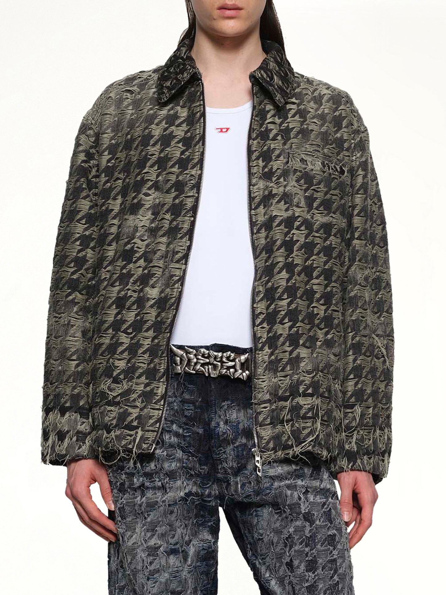 D-ELMO-FSH Runway Denim Jacket in Black