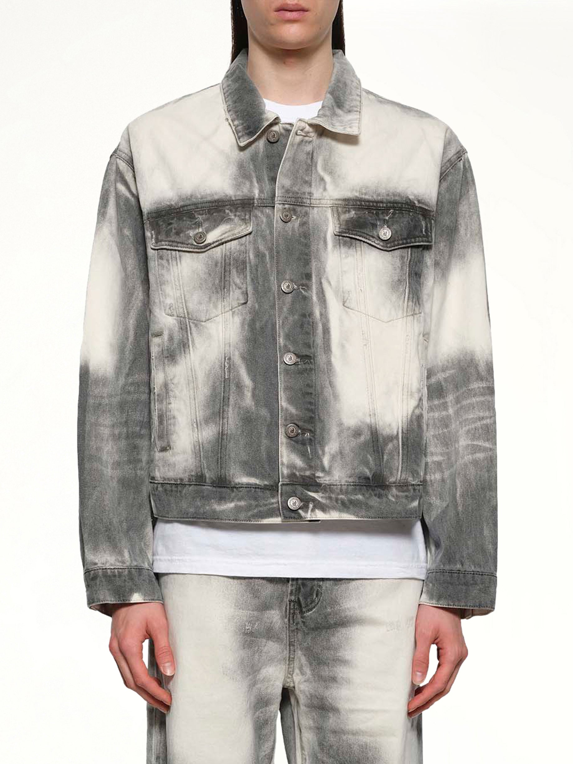 Washed Doves Denim Jacket in White