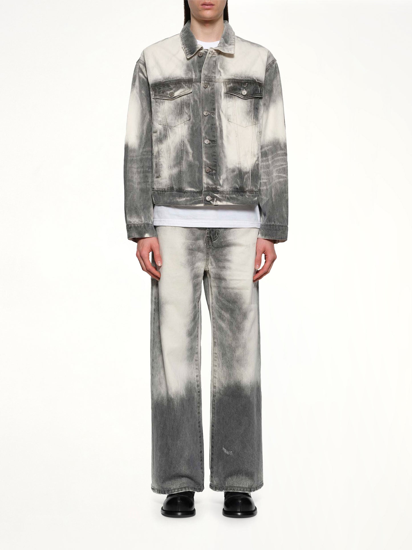 Washed Doves Denim Jacket in White