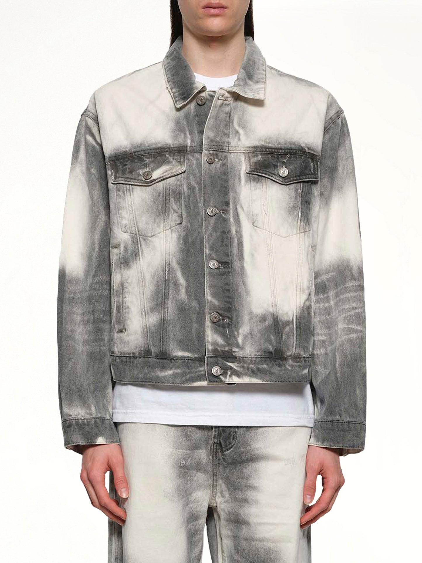 Washed Doves Denim Jacket in White