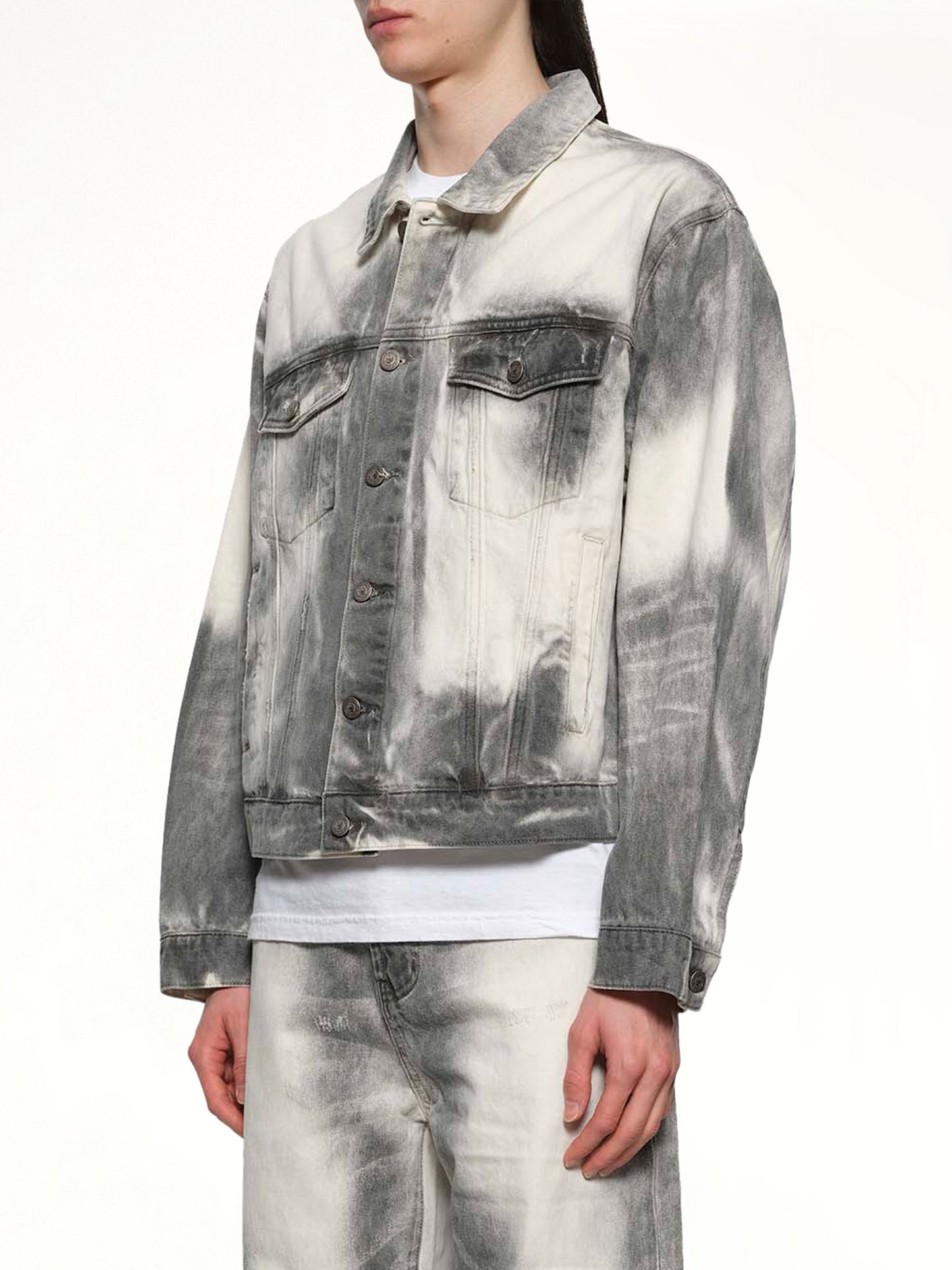 Washed Doves Denim Jacket in White