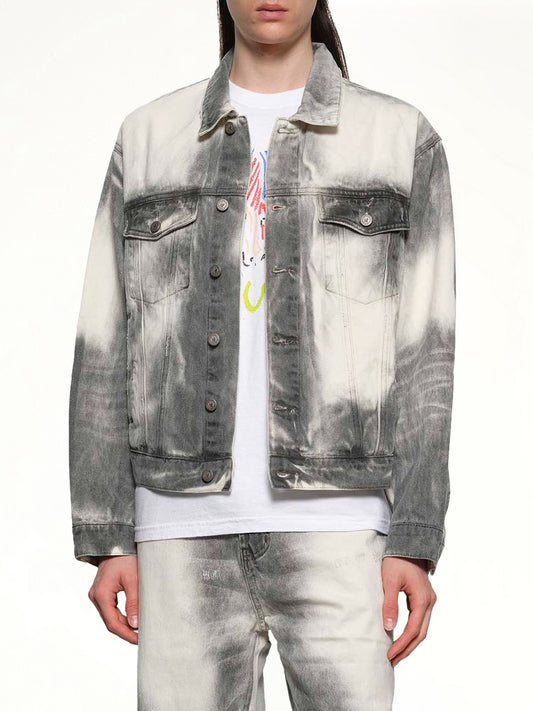 Washed Doves Denim Jacket in White