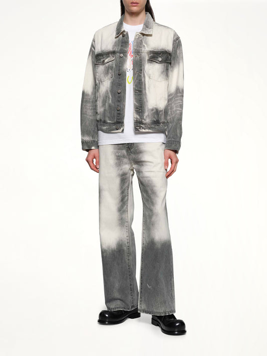 Washed Doves Denim Jacket in White