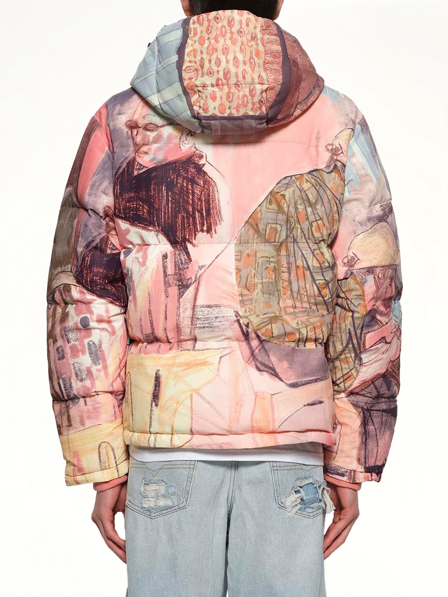 Domino Player Puffer Jacket in Multicolour