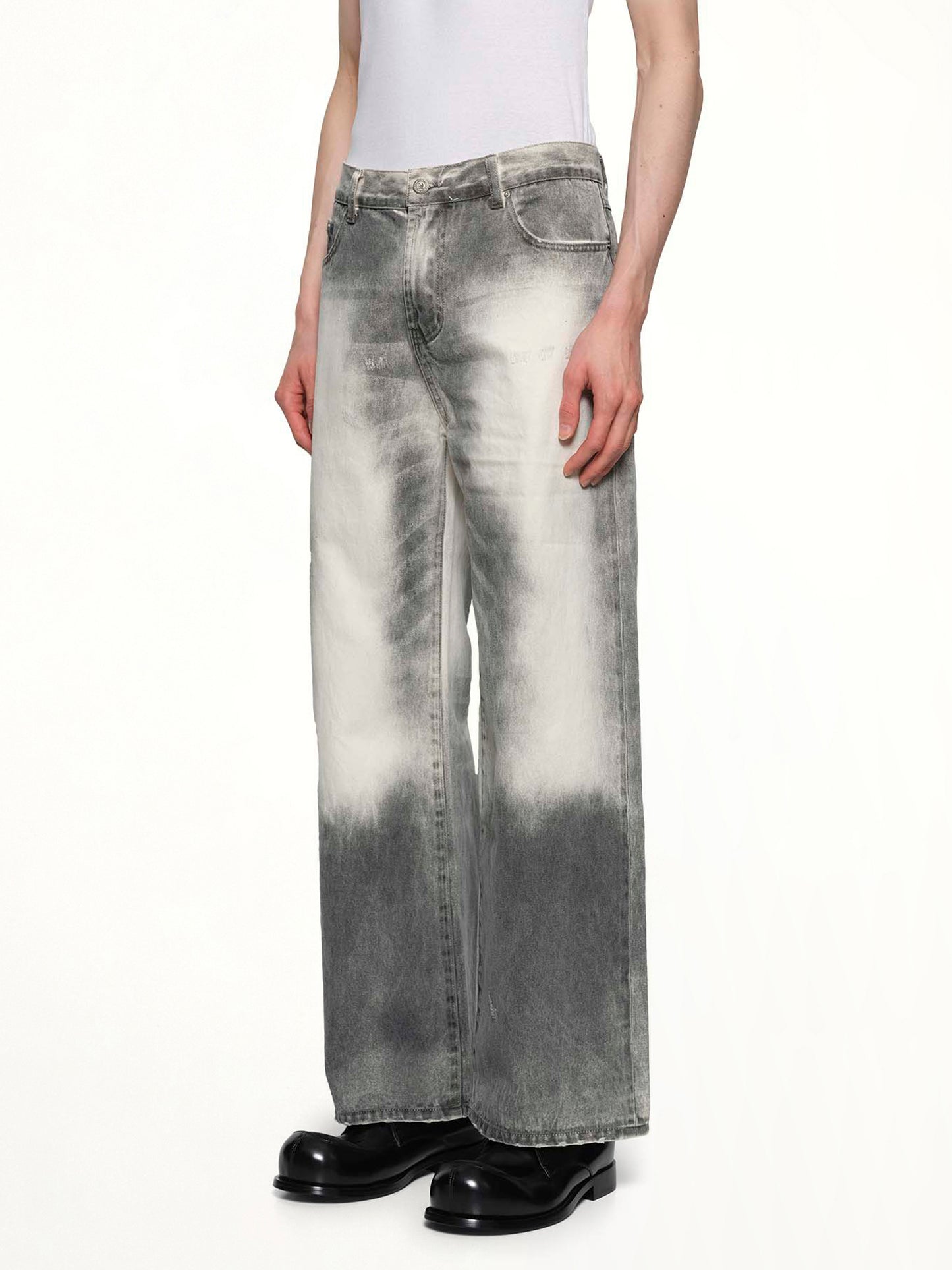 Washed Doves Denim Jeans in White