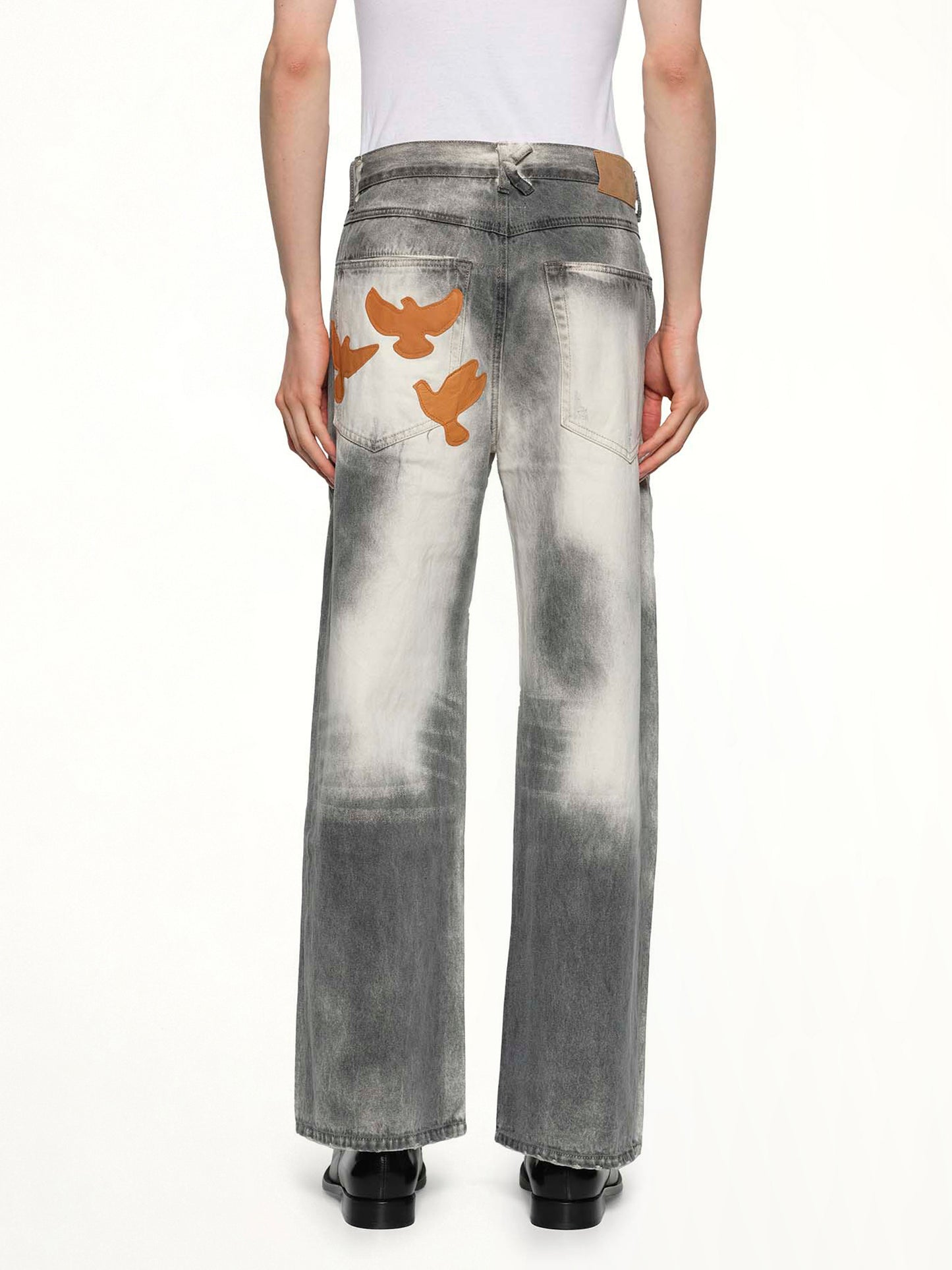 Washed Doves Denim Jeans in White