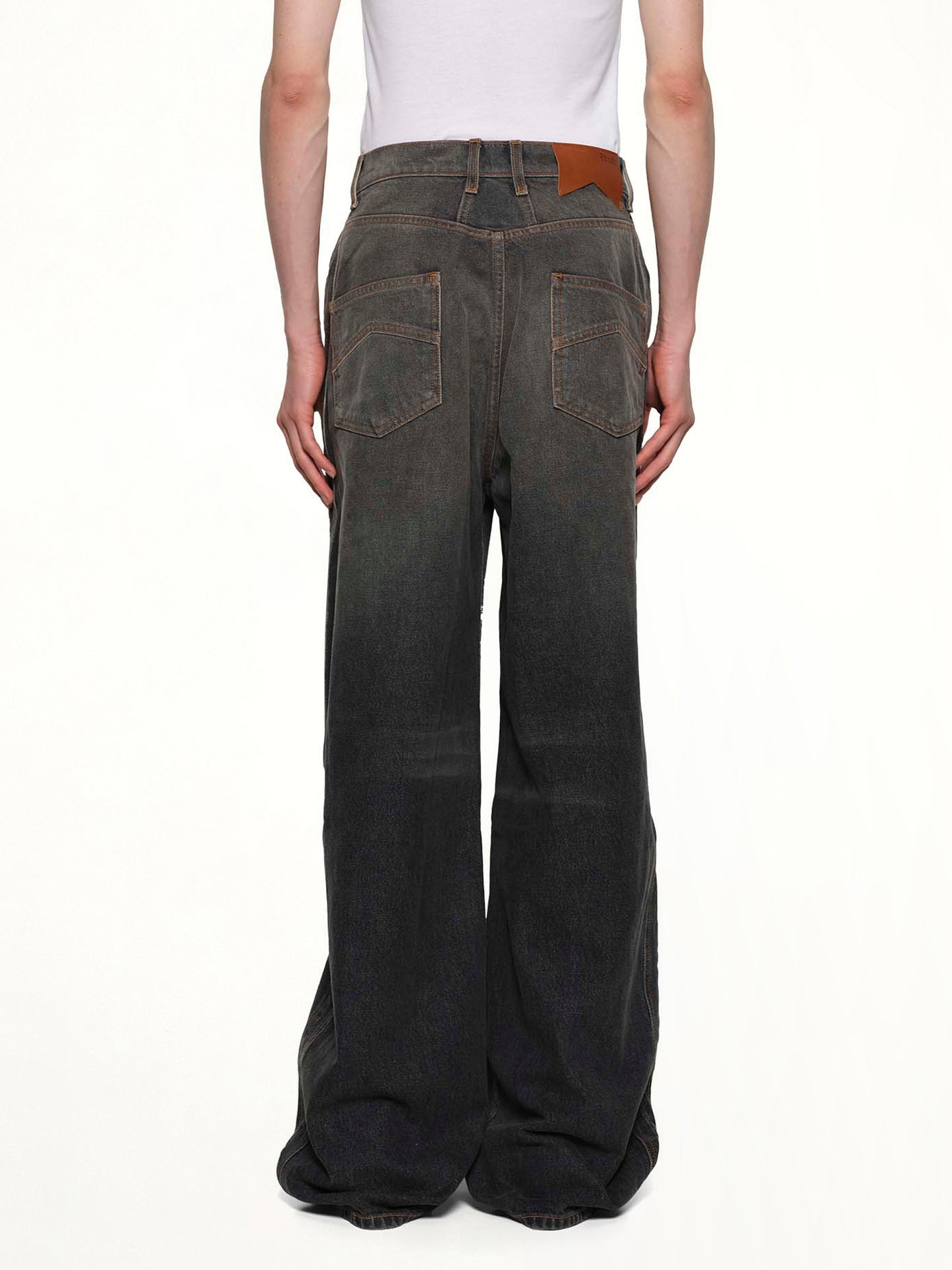 Wide Leg Traxedo Denim in Agoura Black