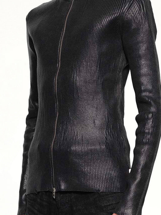 K-DARGY-D Zip Sweater in Black