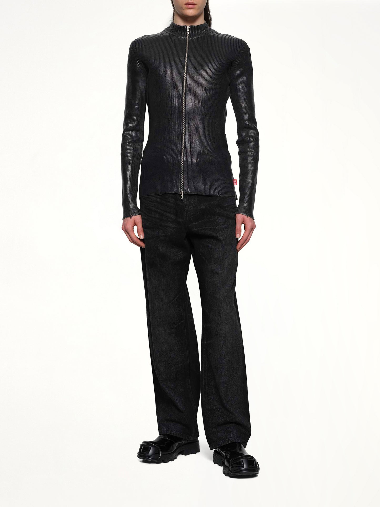 K-DARGY-D Zip Sweater in Black