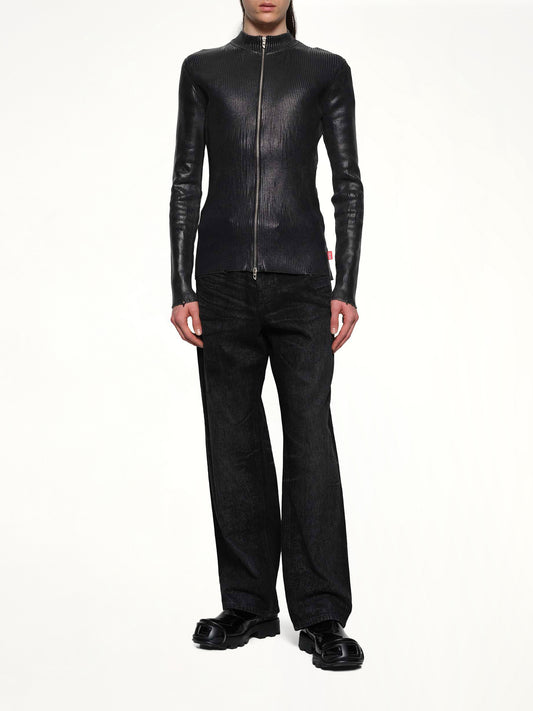 K-DARGY-D Zip Sweater in Black