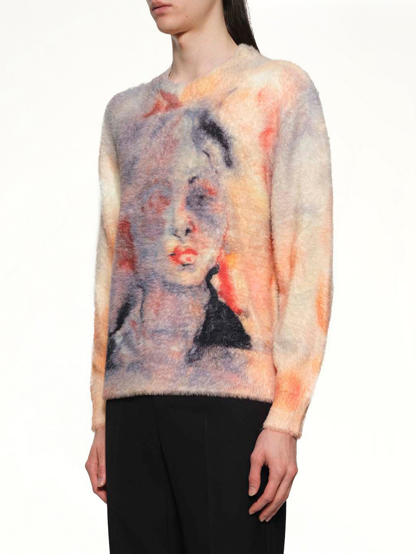 Watercolour Face Mohair Sweater in Multicolour
