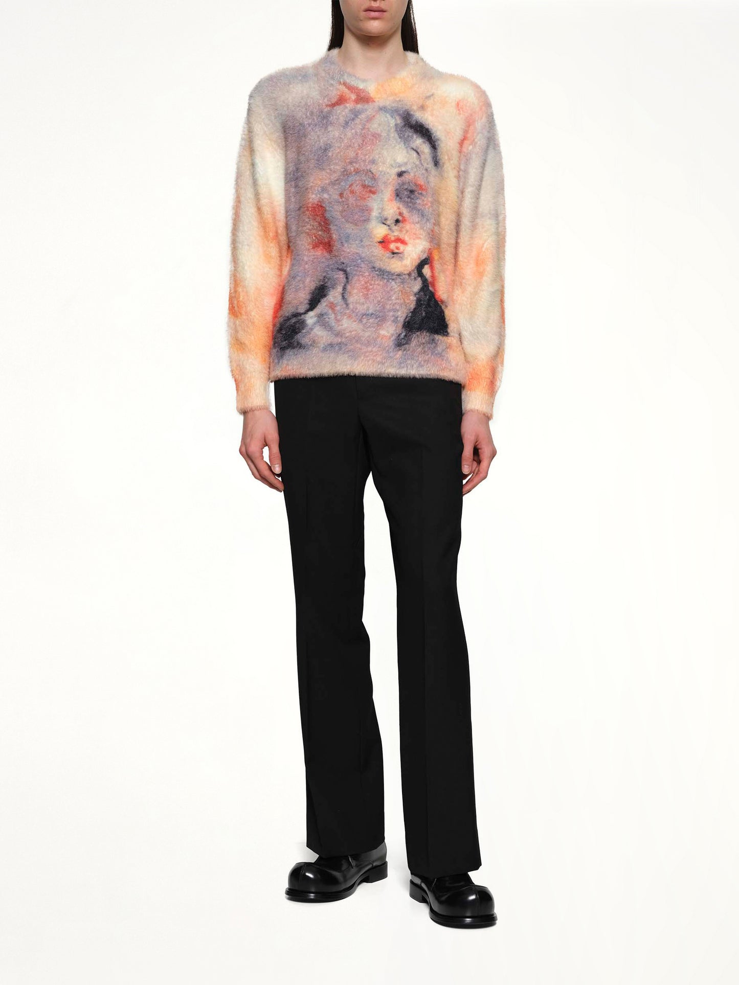 Watercolour Face Mohair Sweater in Multicolour