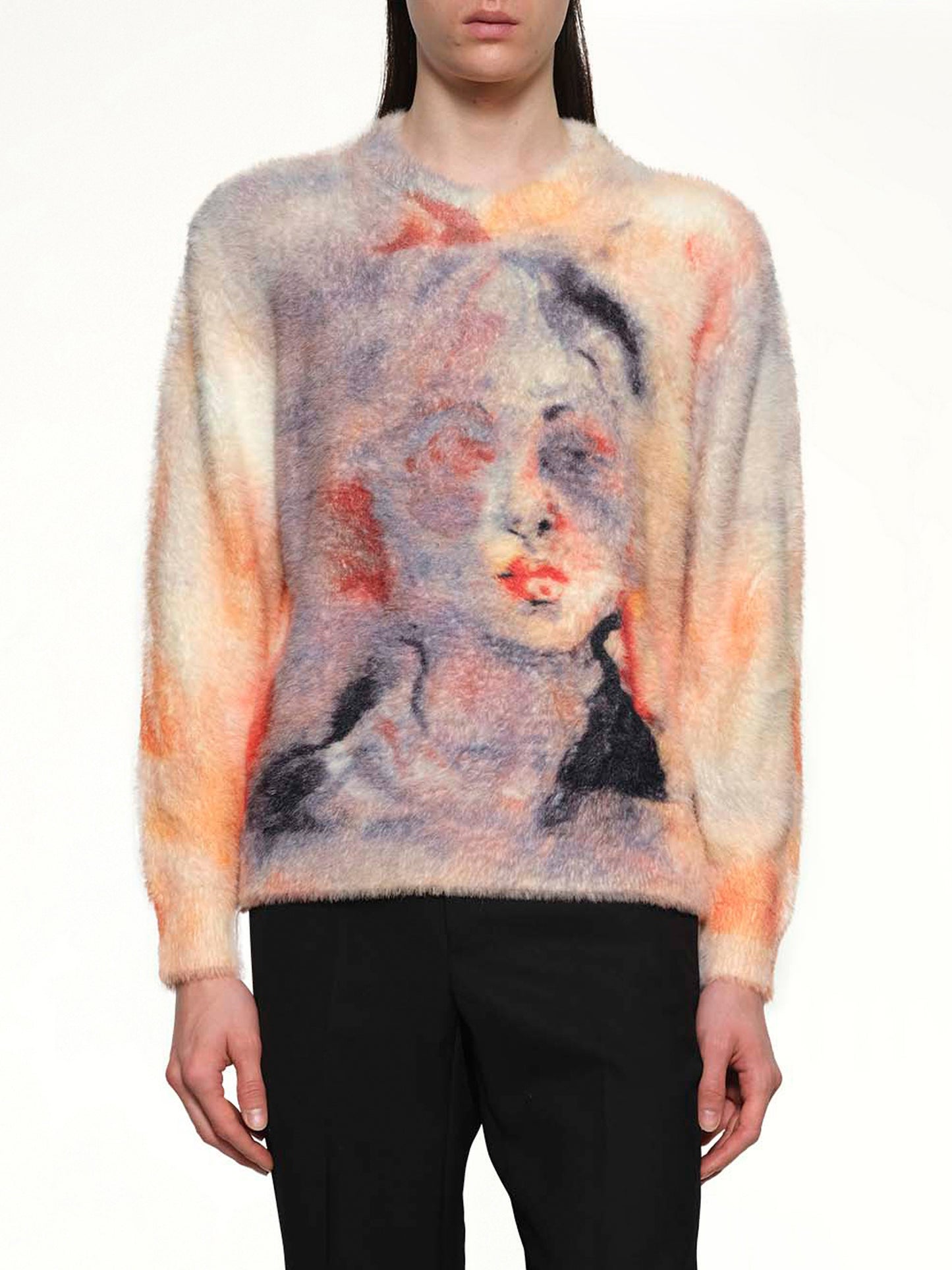 Watercolour Face Mohair Sweater in Multicolour