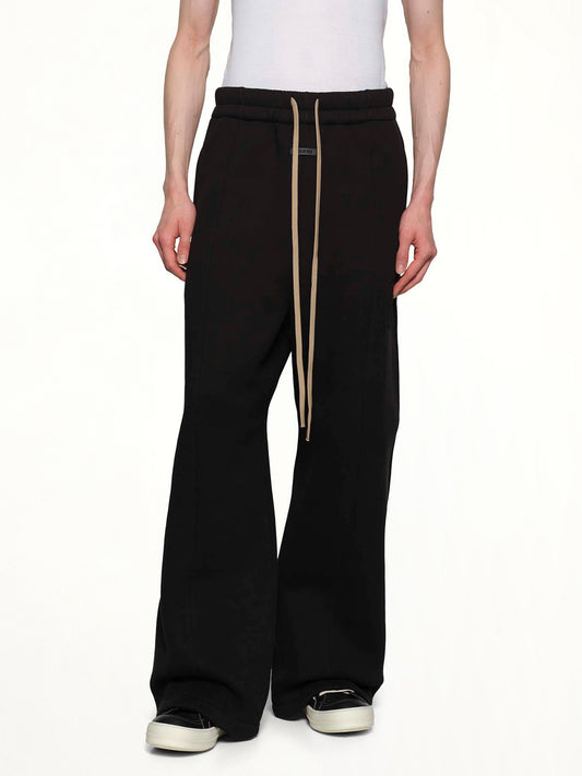 Wide Leg Sweatpant in Black