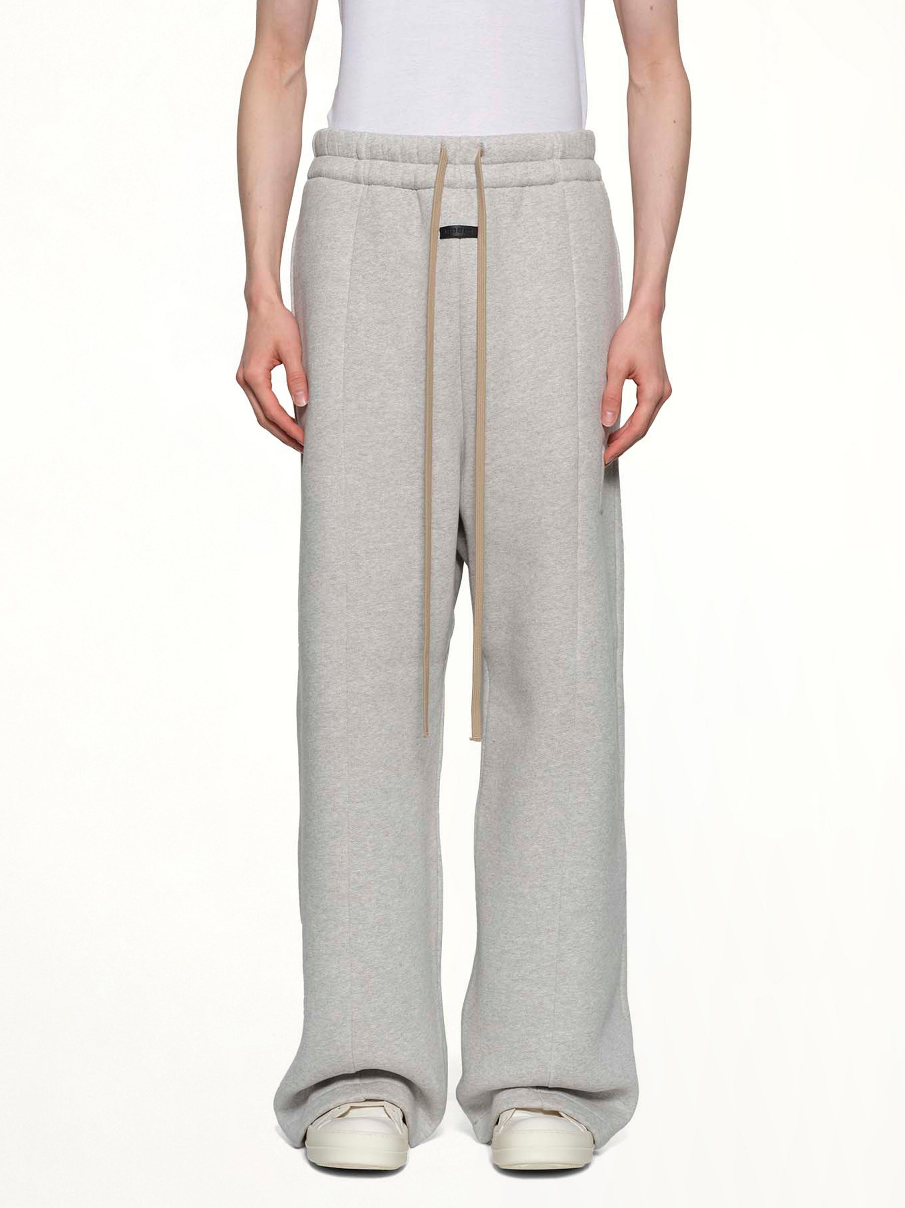 Wide Leg Sweatpant in Melange Grey