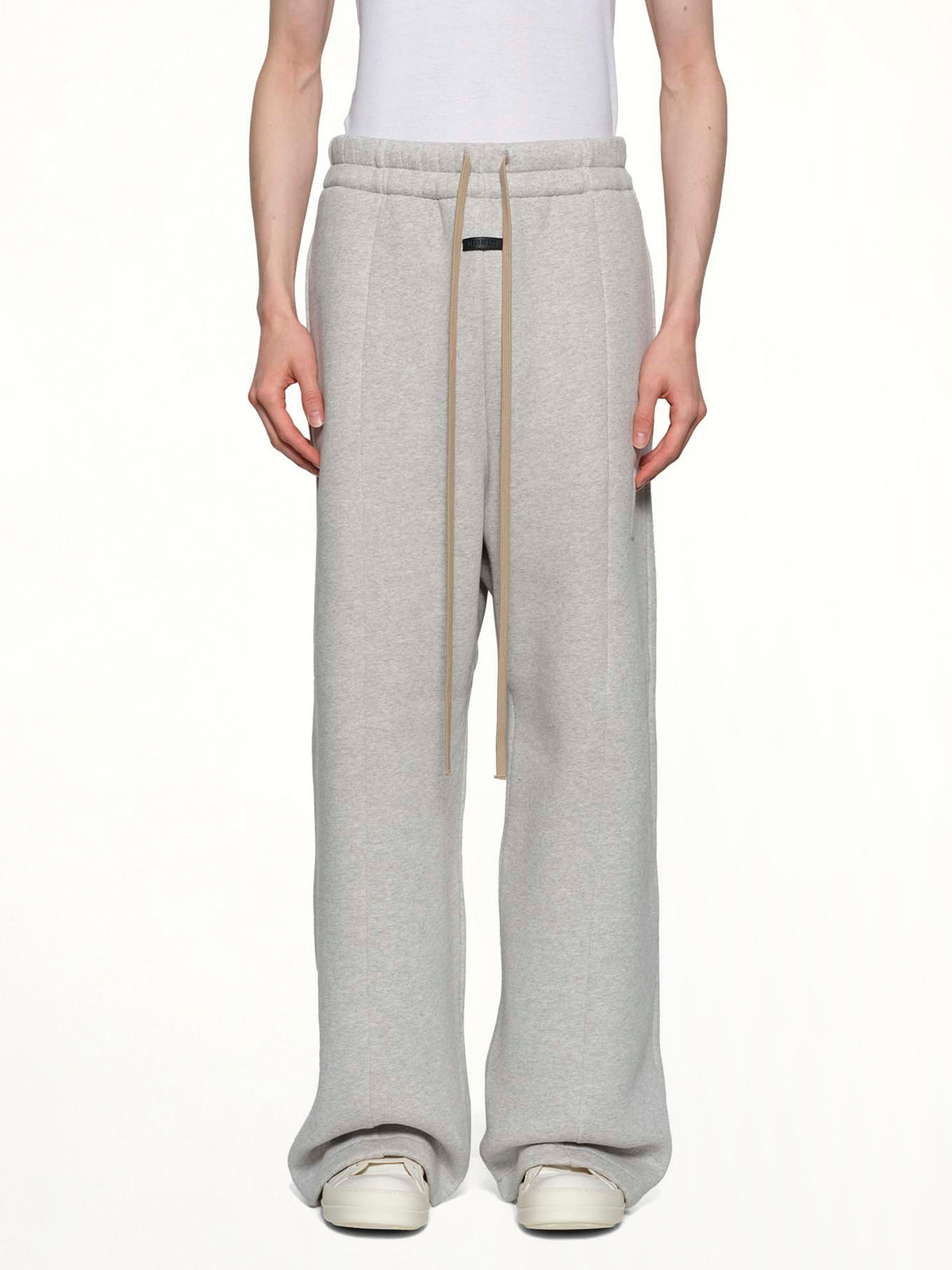 Wide Leg Sweatpant in Melange Grey