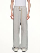 Wide Leg Sweatpant in Melange Grey