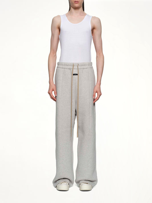 Wide Leg Sweatpant in Melange Grey