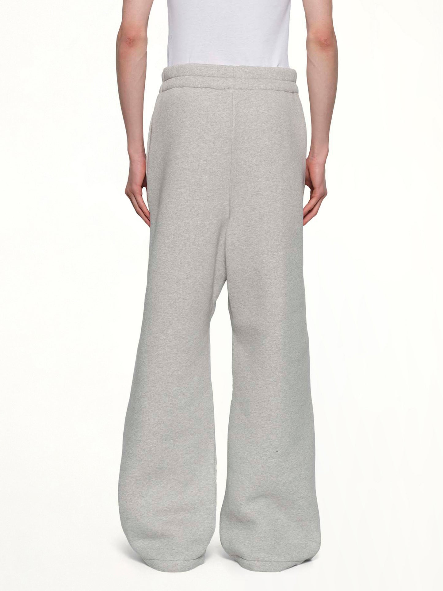 Wide Leg Sweatpant in Melange Grey