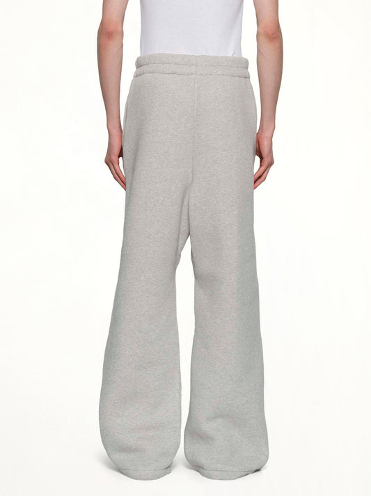 Wide Leg Sweatpant in Melange Grey