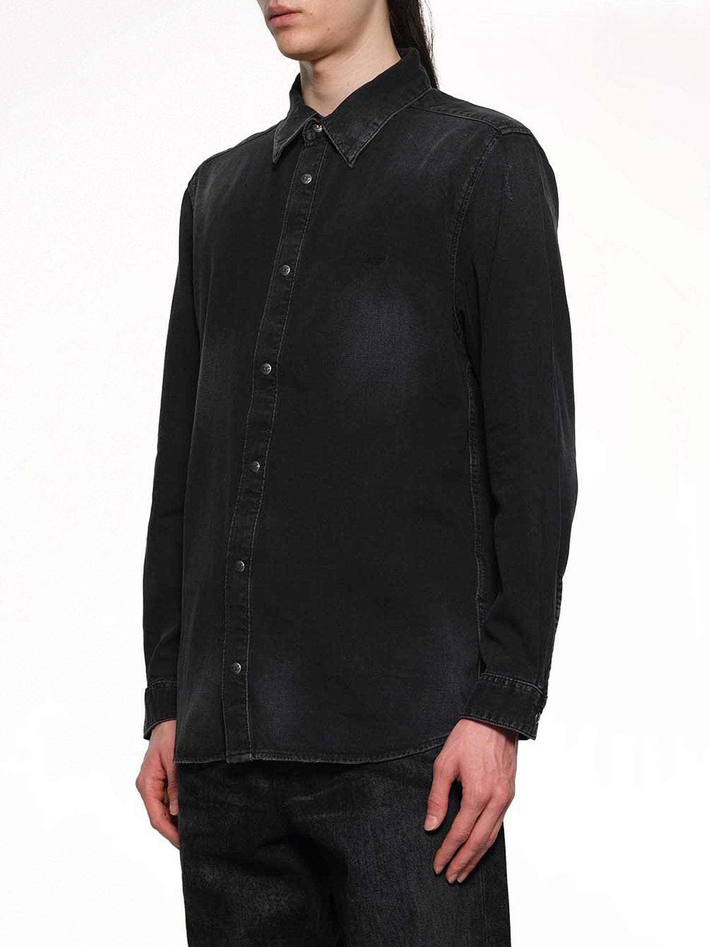 D-SIMPLY Shirt in Black/Dark Grey