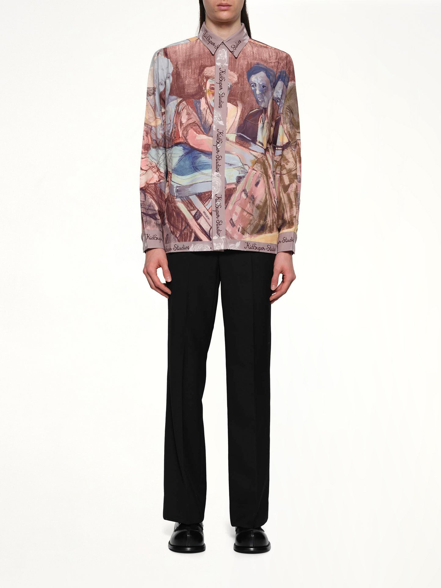 Dominos Printed Shirt in Brown