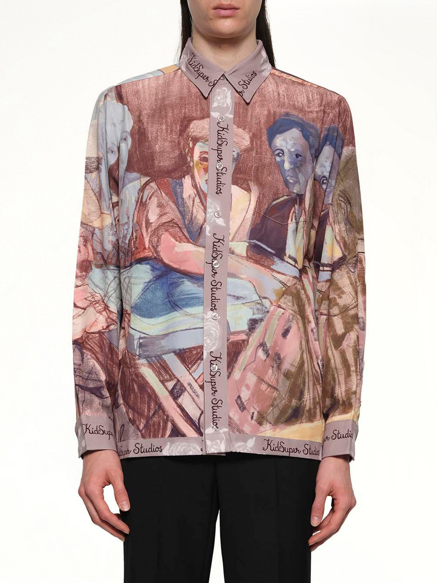 Dominos Printed Shirt in Brown