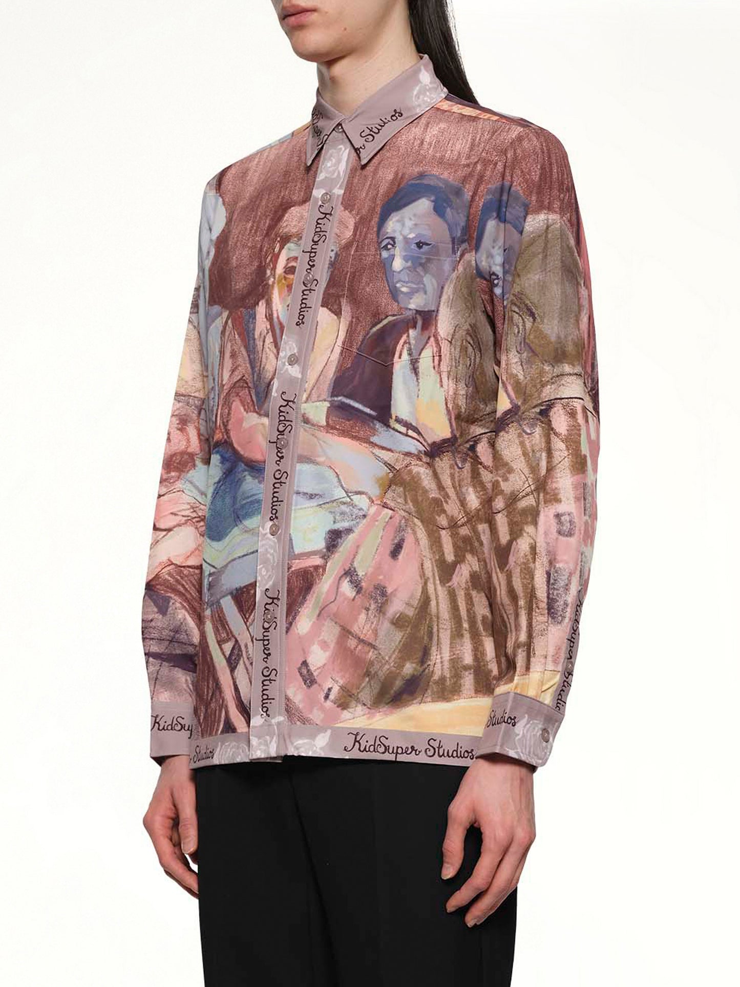 Dominos Printed Shirt in Brown