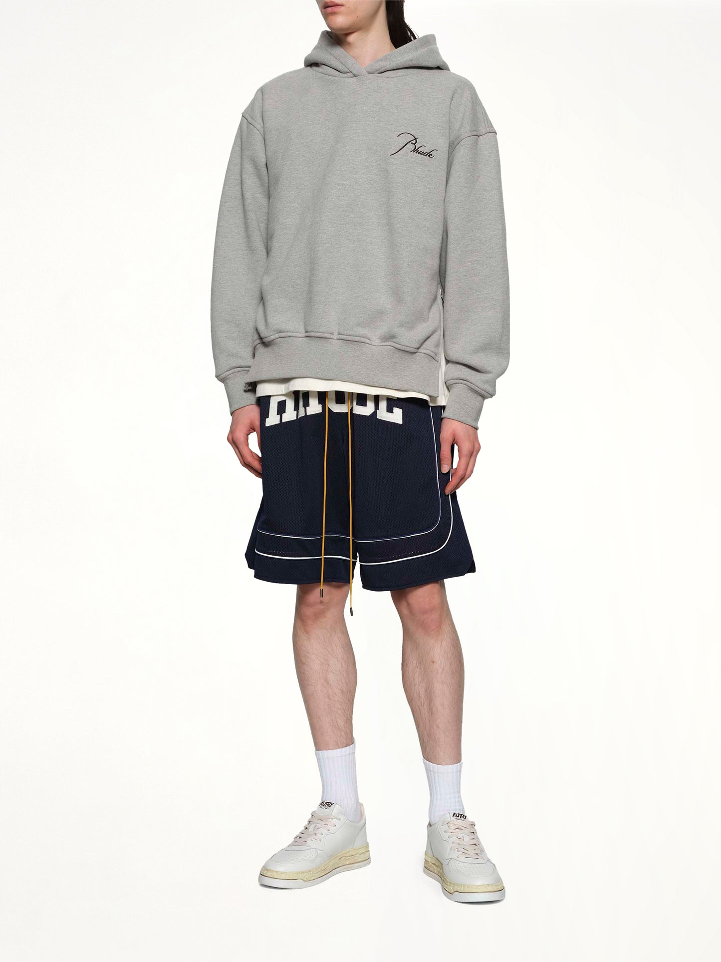 Baggy Collegiate Logo Short in Navy/Cream