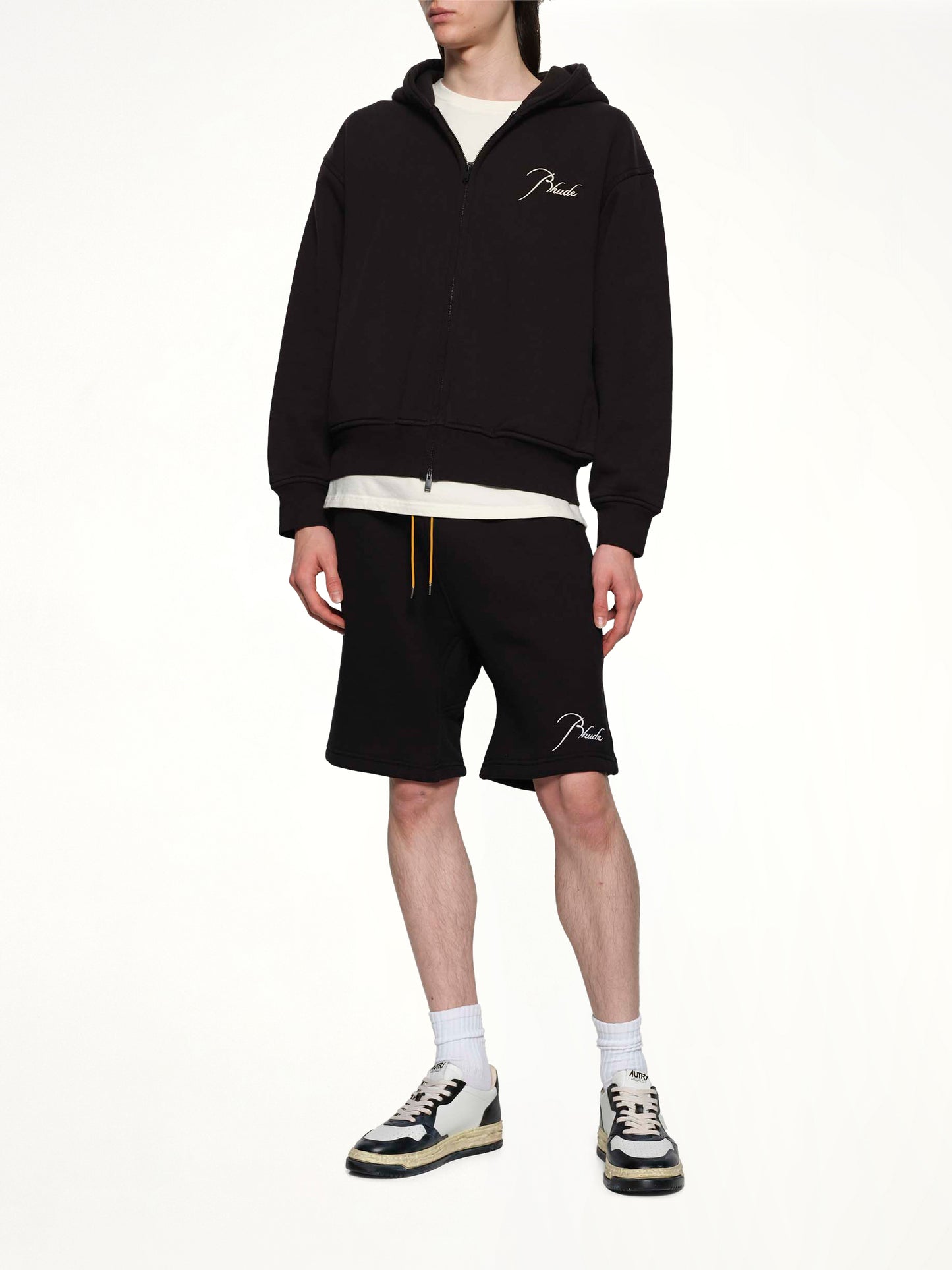 Classique Sweatshort in Black/White