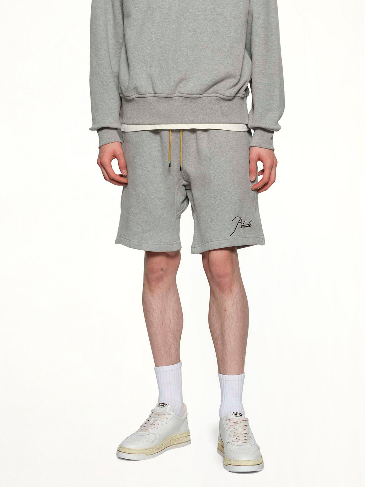 Classique Sweatshort in Heather Grey/Black