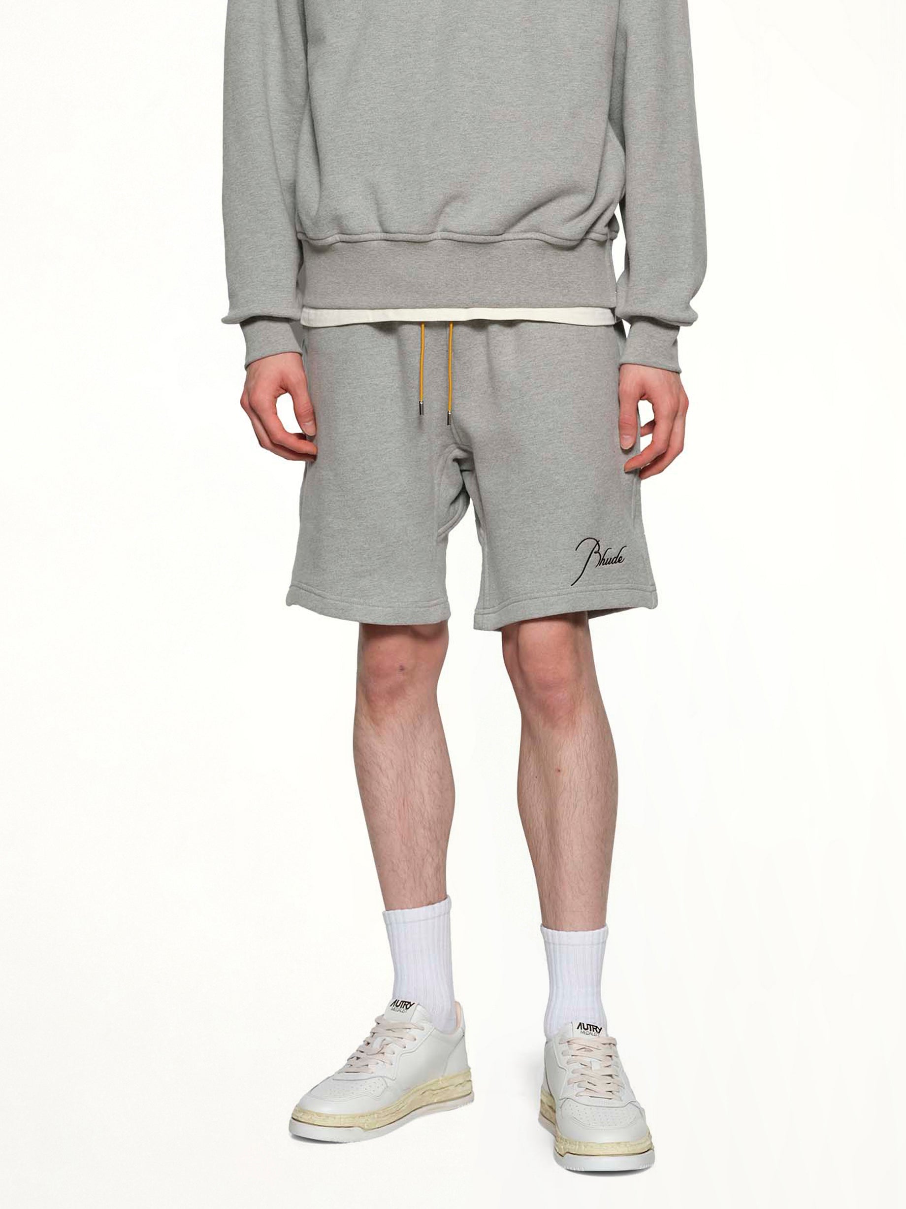 Classique Sweatshort in Heather Grey/Black