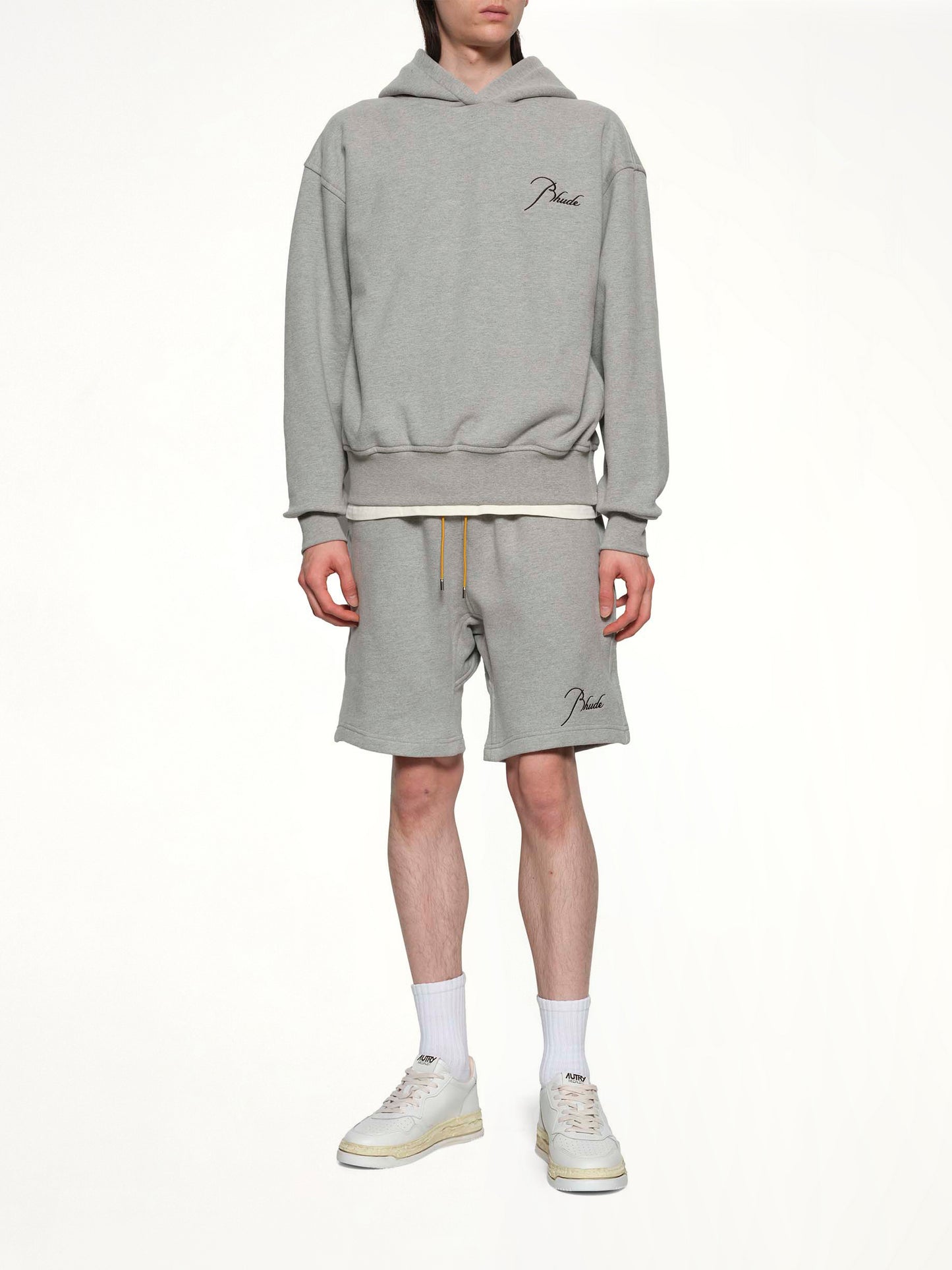 Classique Sweatshort in Heather Grey/Black