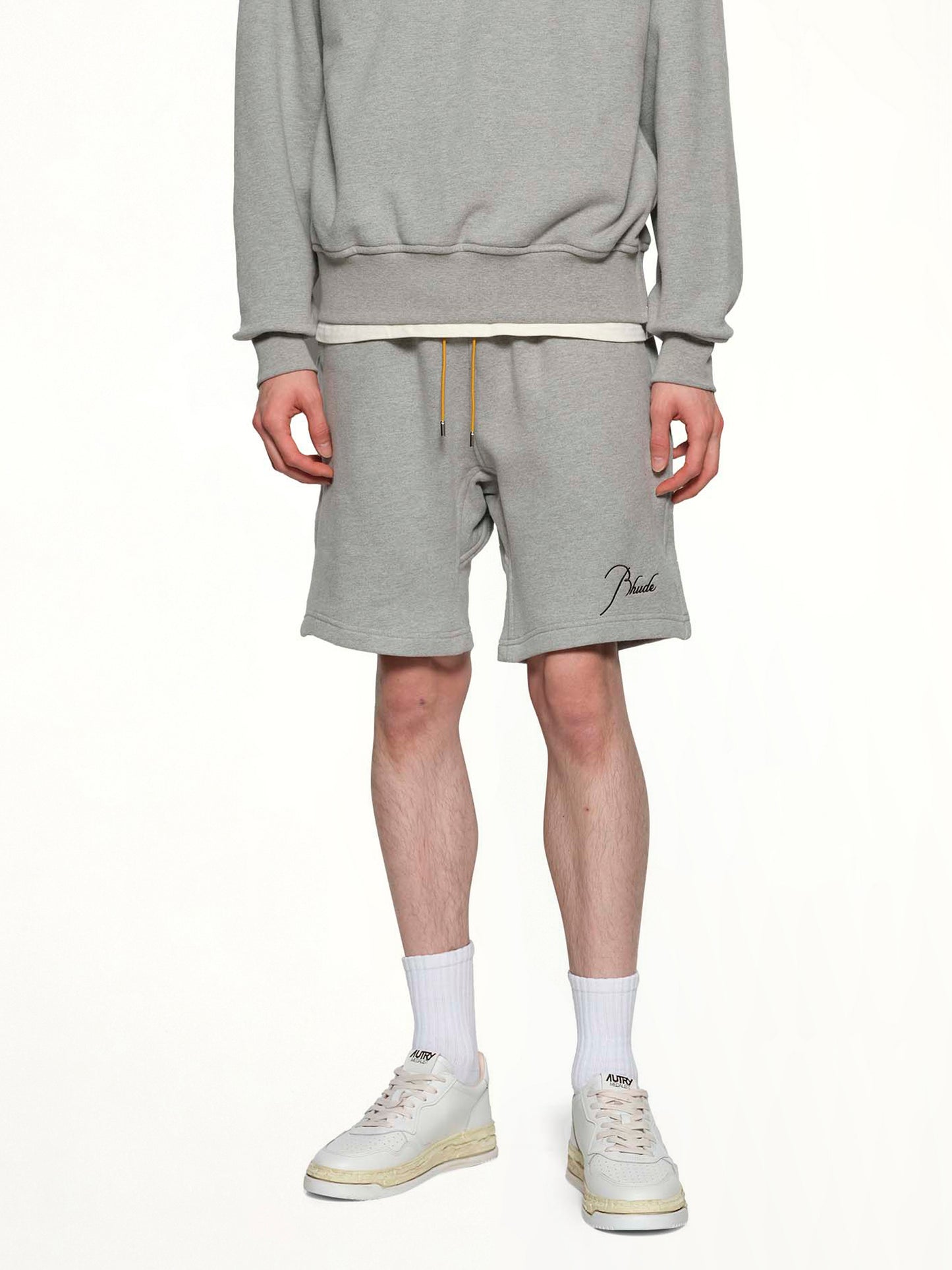 Classique Sweatshort in Heather Grey/Black