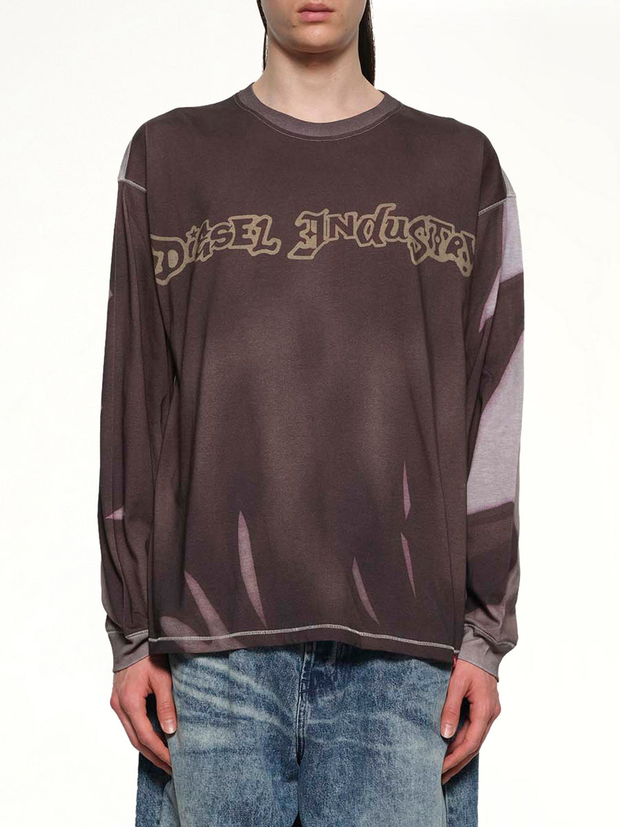 T-BOXT-LS-SHOW Sweatshirt in Grey/Multicolour