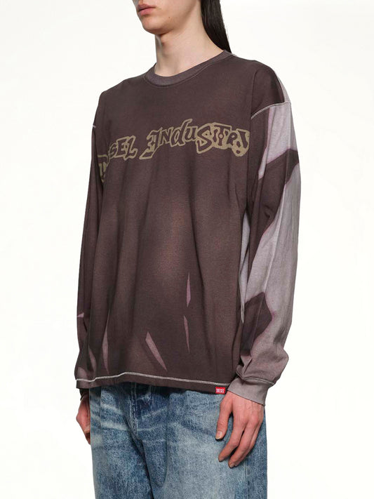 T-BOXT-LS-SHOW Sweatshirt in Grey/Multicolour