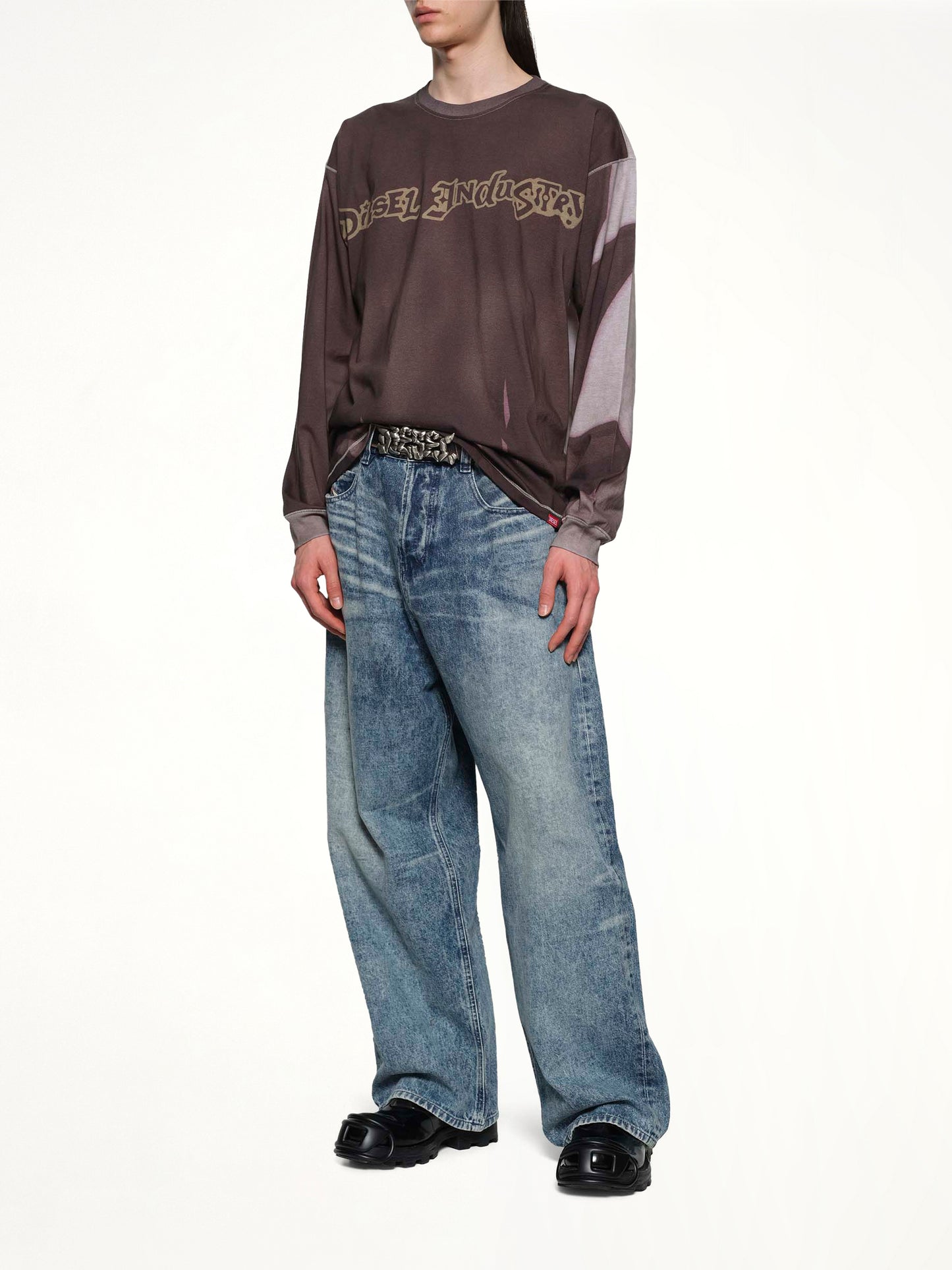 T-BOXT-LS-SHOW Sweatshirt in Grey/Multicolour