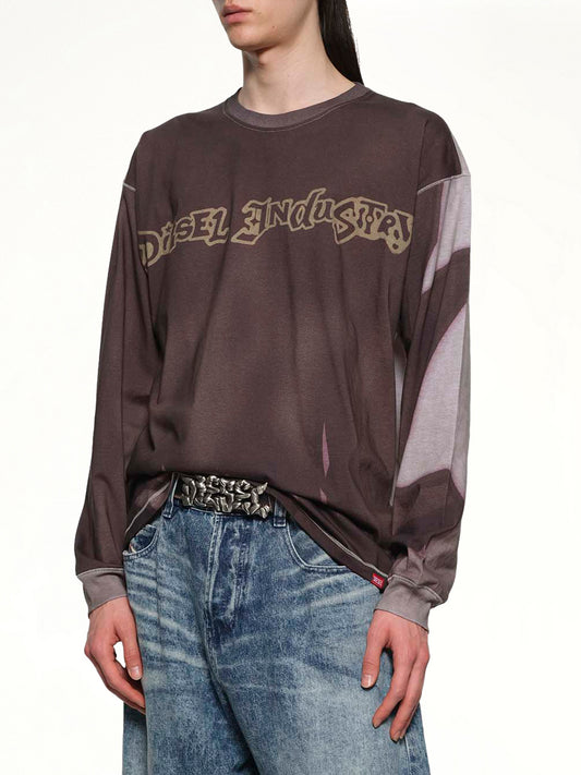 T-BOXT-LS-SHOW Sweatshirt in Grey/Multicolour