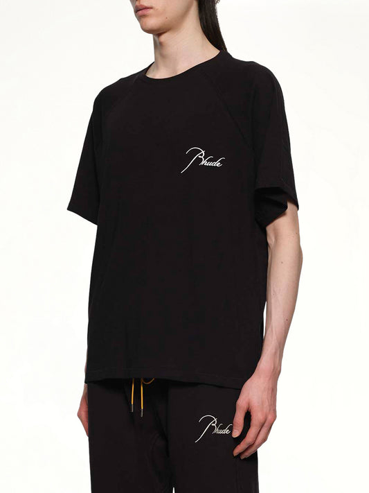 Classique Raglan T-Shirt in Black/White