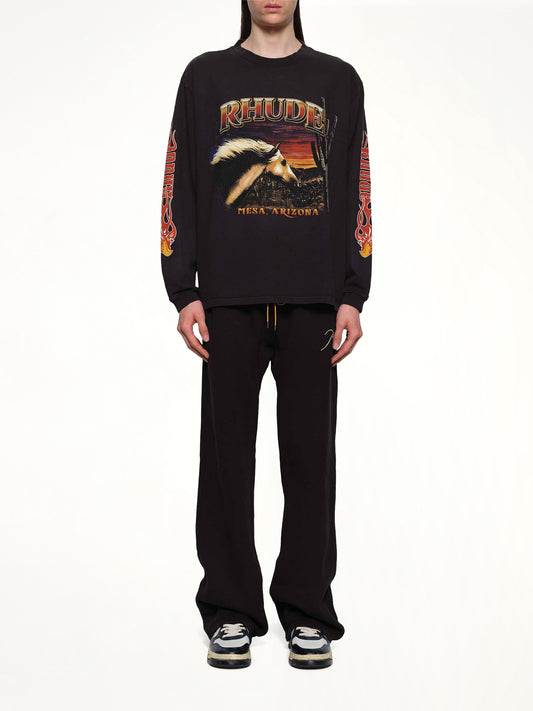 Mesa Stallion Ls T-Shirt in Vintage Black