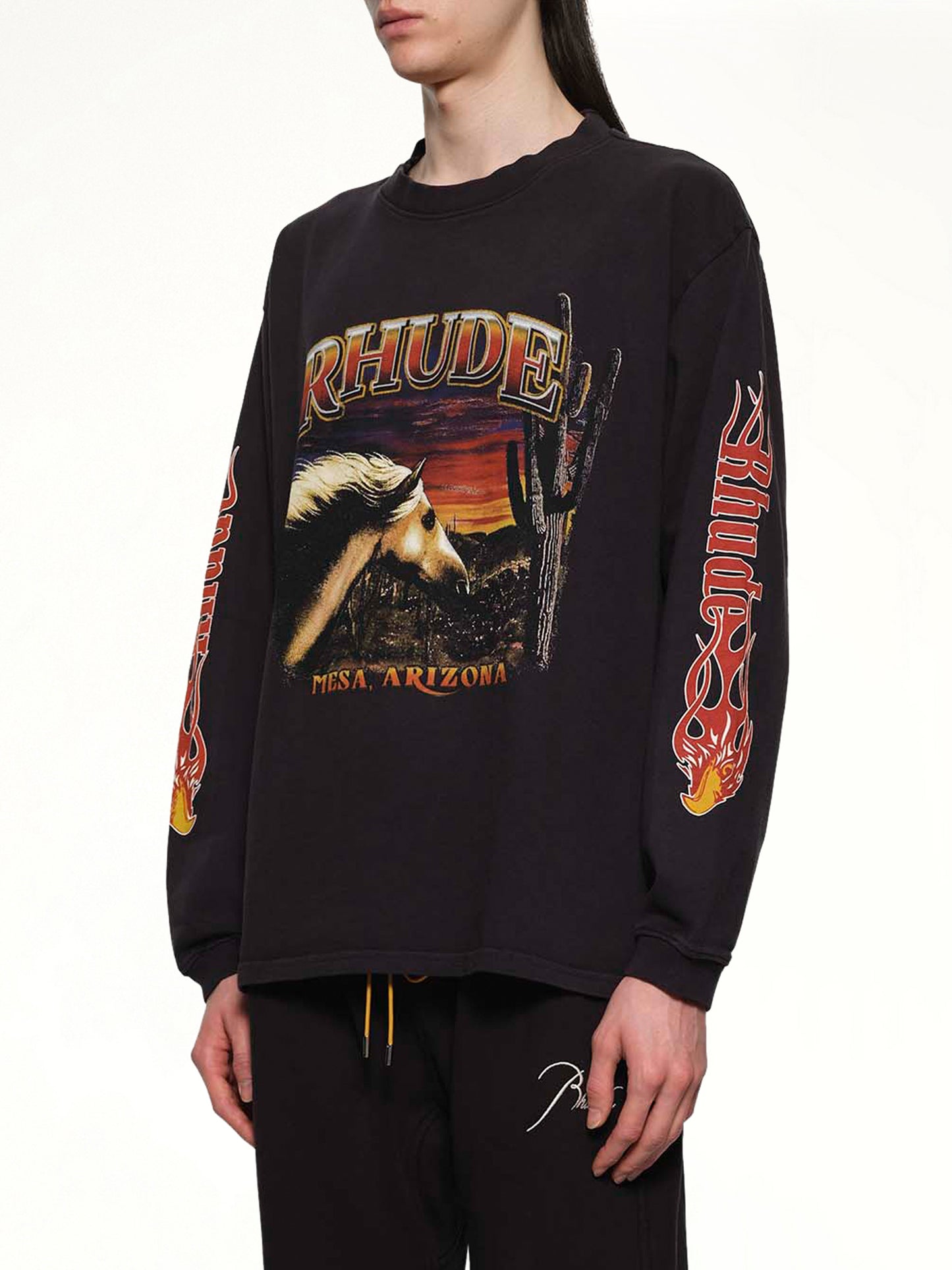 Mesa Stallion Ls T-Shirt in Vintage Black