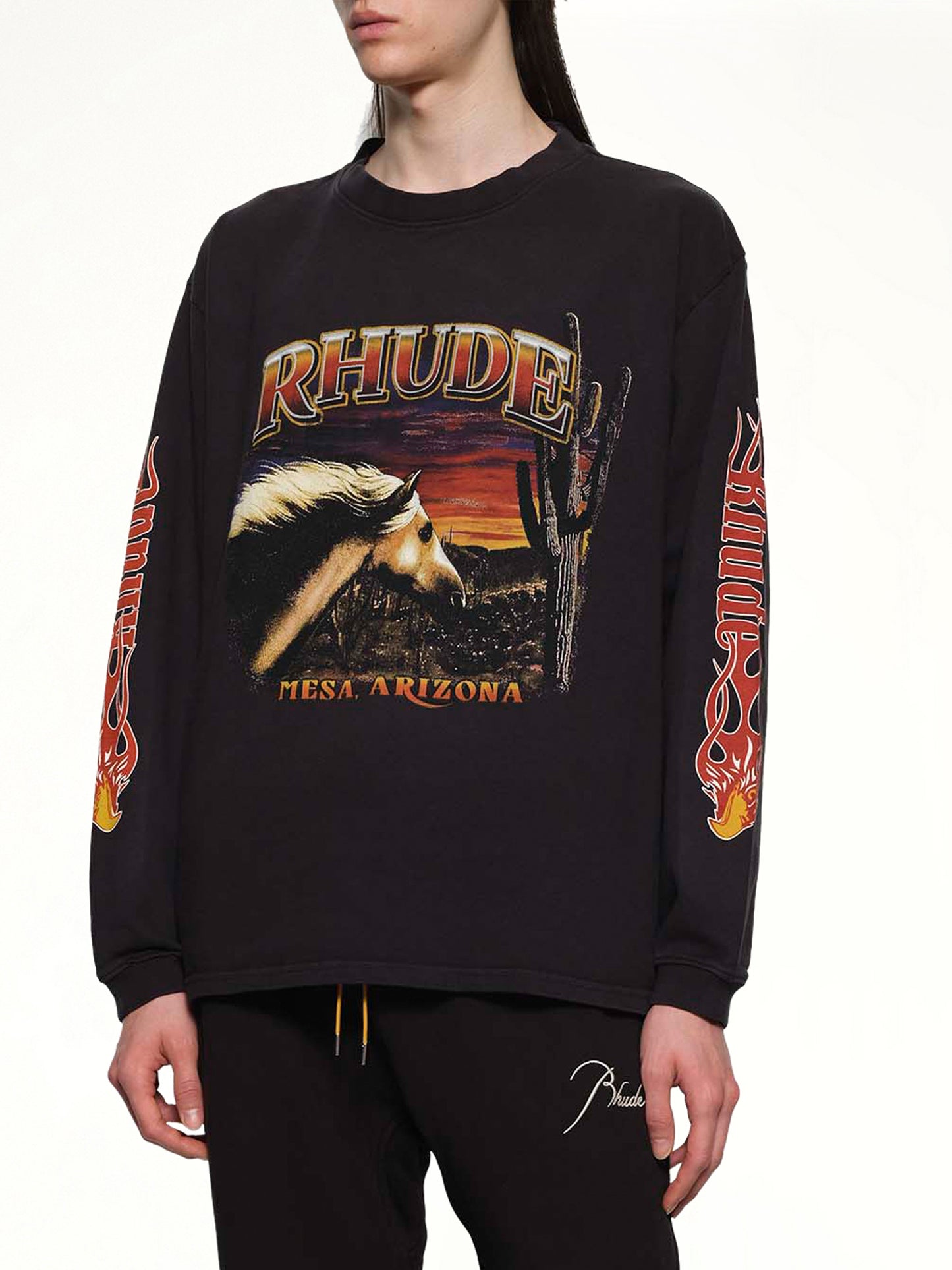 Mesa Stallion Ls T-Shirt in Vintage Black