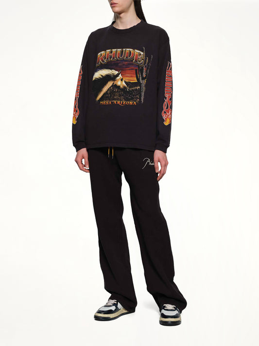 Mesa Stallion Ls T-Shirt in Vintage Black