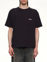 Moonlight Wolf Pocket T-Shirt in Vintage Black